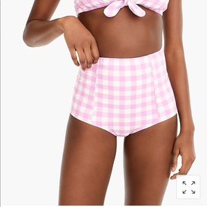 J Crew Gingham High Waist Bikini